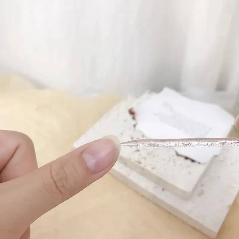 Nagelhautschieber für Nagelkunst, wiederverwendbar, doppelseitiger Kristallstab, professionelles Werkzeug zur Nagelhautentfernung, Maniküre-Nagelzubehör – Detail 7