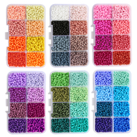 About 20400pcs 3mm Glass Rice Beads, Suitable for Making Jewelry Bracelets and Necklaces DIY Bracelets and Earrings Accessories