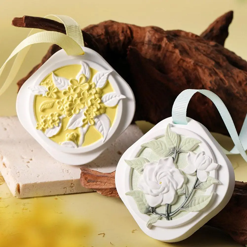 Jasmine Frangipani Scented Wax Tablet Plaster Car Air Freshener Hanging Aromatherapy Pendant For Closet Room Decor