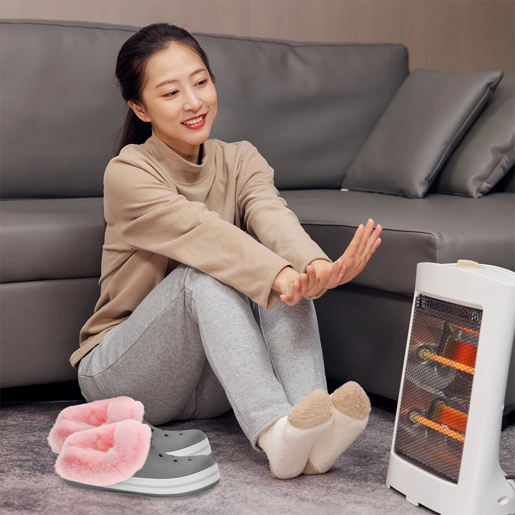 

Detachable Slipper Liner Lined Insoles for Clogs Pink Breathable Inner Sock Warm Removable Shoe Cover Long Hair