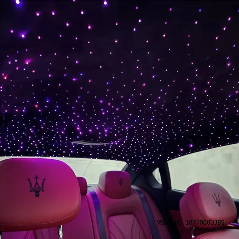 Optical Fiber Starry Sky Car Roof Light 18W RGBW LED Fiber Optic Car Light Engine Kit+0.75mm Fiber Optic 500pcs 3 Meters Length