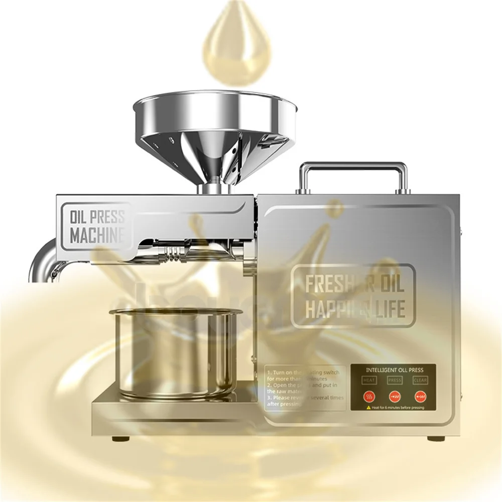 Fully Automatic Small Electric Oil Press Machine  Making Processing  Cooking  Pressers for Home 