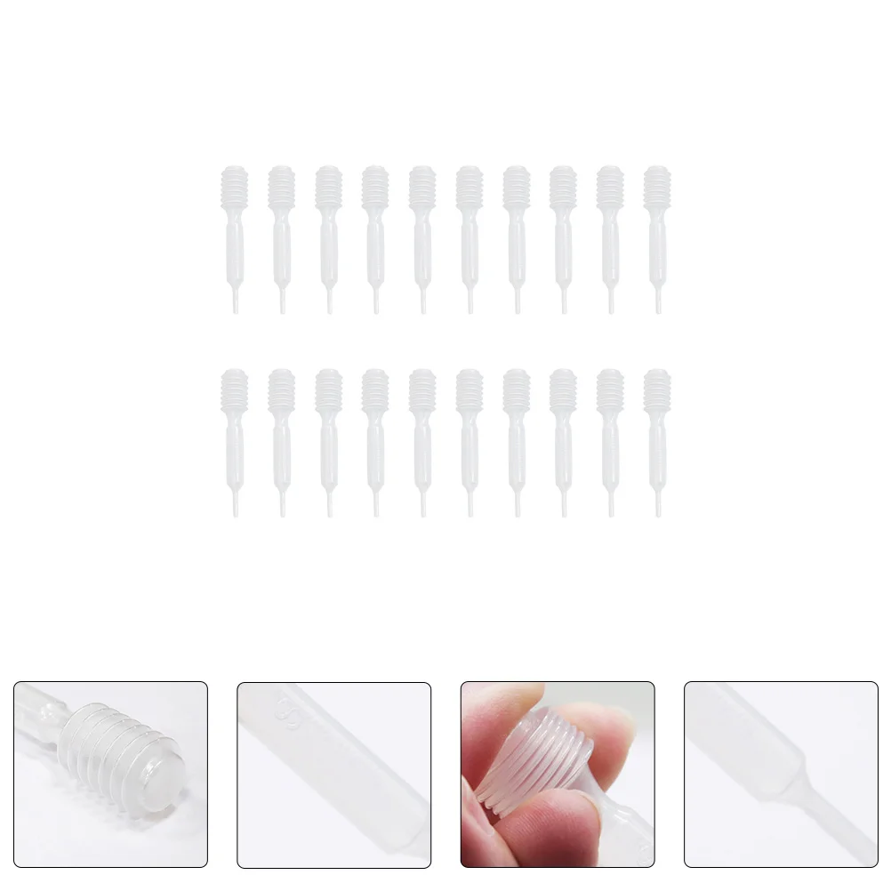 

20pcs Transparent Dropper Essence Oil Liquid Transfer Pipette Calibrated Food Grade Lightweight Safe for Aromatherapy