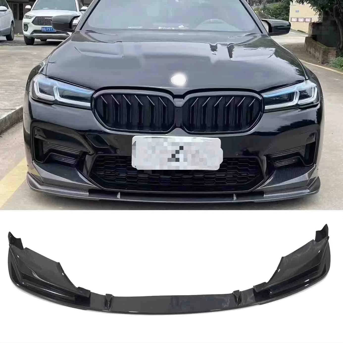 Carbon Fiber F90 M5 LCI Front Bumper Lip for BMWs M5 F90 LCI Sedan 4-Door  Bodykit 2021