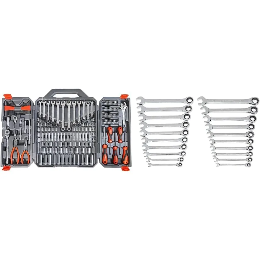 

180 Pc Tool Set + 20 Pc Ratcheting Wrench Set