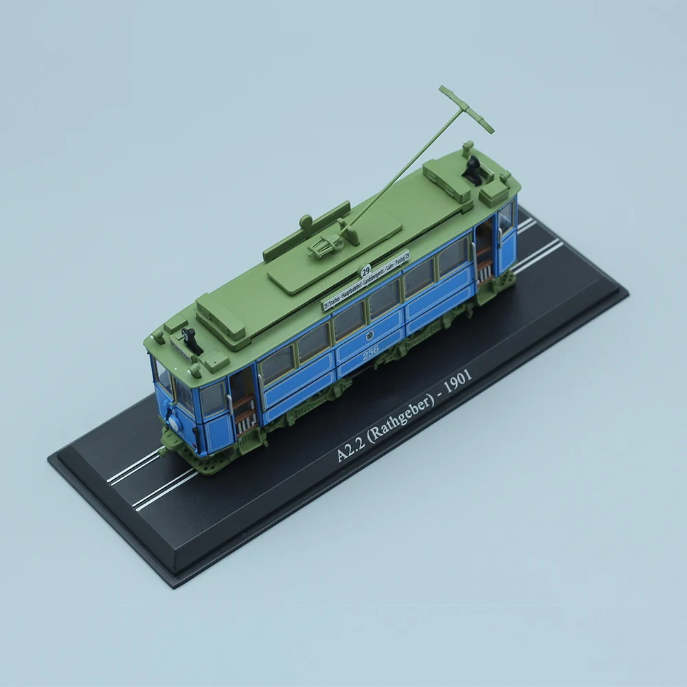 1:87 Scale Old-fashioned Retro Tram Static Resin Train Scene Model Collection Ornaments Souvenir Decoration Display