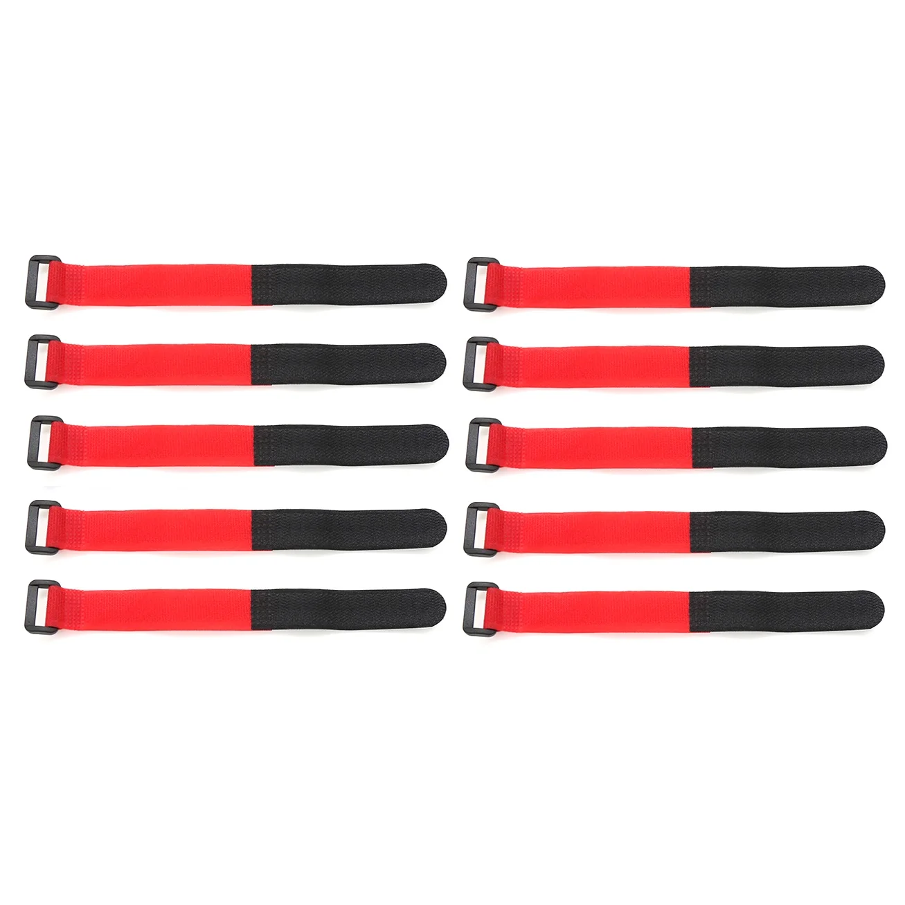 10PCS 25cm Lipo Battery Tie Cable Antiskid Tie Down Strap Colors for RC Helicopter Quadcopter RC Crawler Car,Red