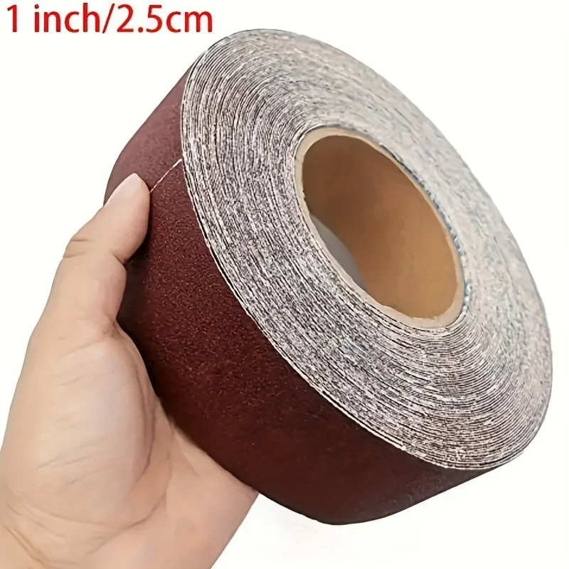 1 Inch Emery Cloth Roll, Abrasive Sandpaper Rolls Assorted Sand Paper With Dispenser For Woodworking Automotive Metal Polishing