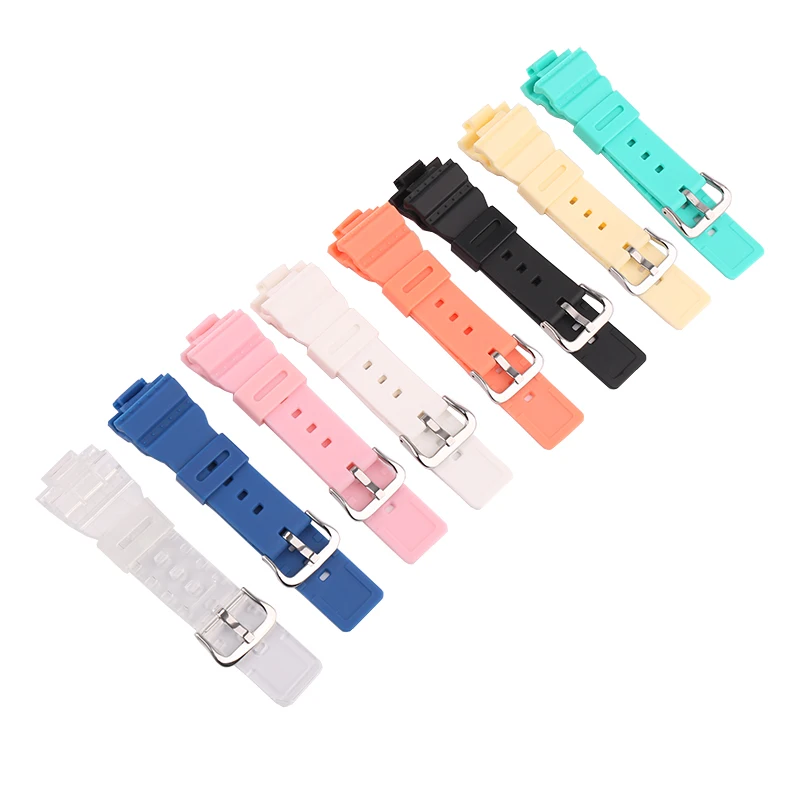 Resin strap female pin buckle watch accessories for Baby-G BA-110 BA-111 BA-112 BA-120 BA-125Sports waterproof watch strap