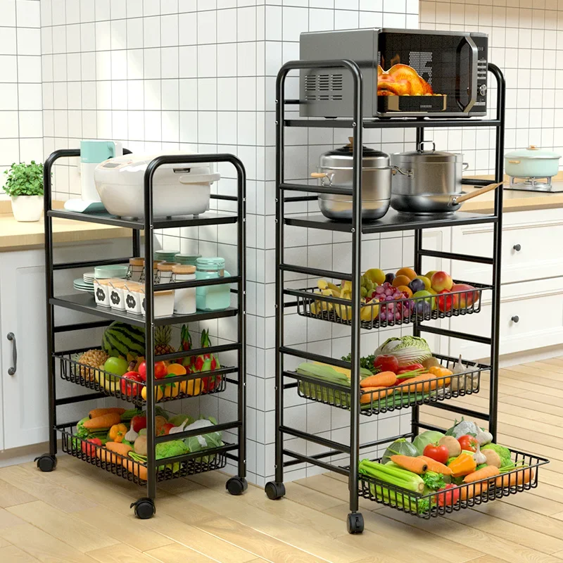 Kitchen basket rack for vegetables and fruits storage  microwave