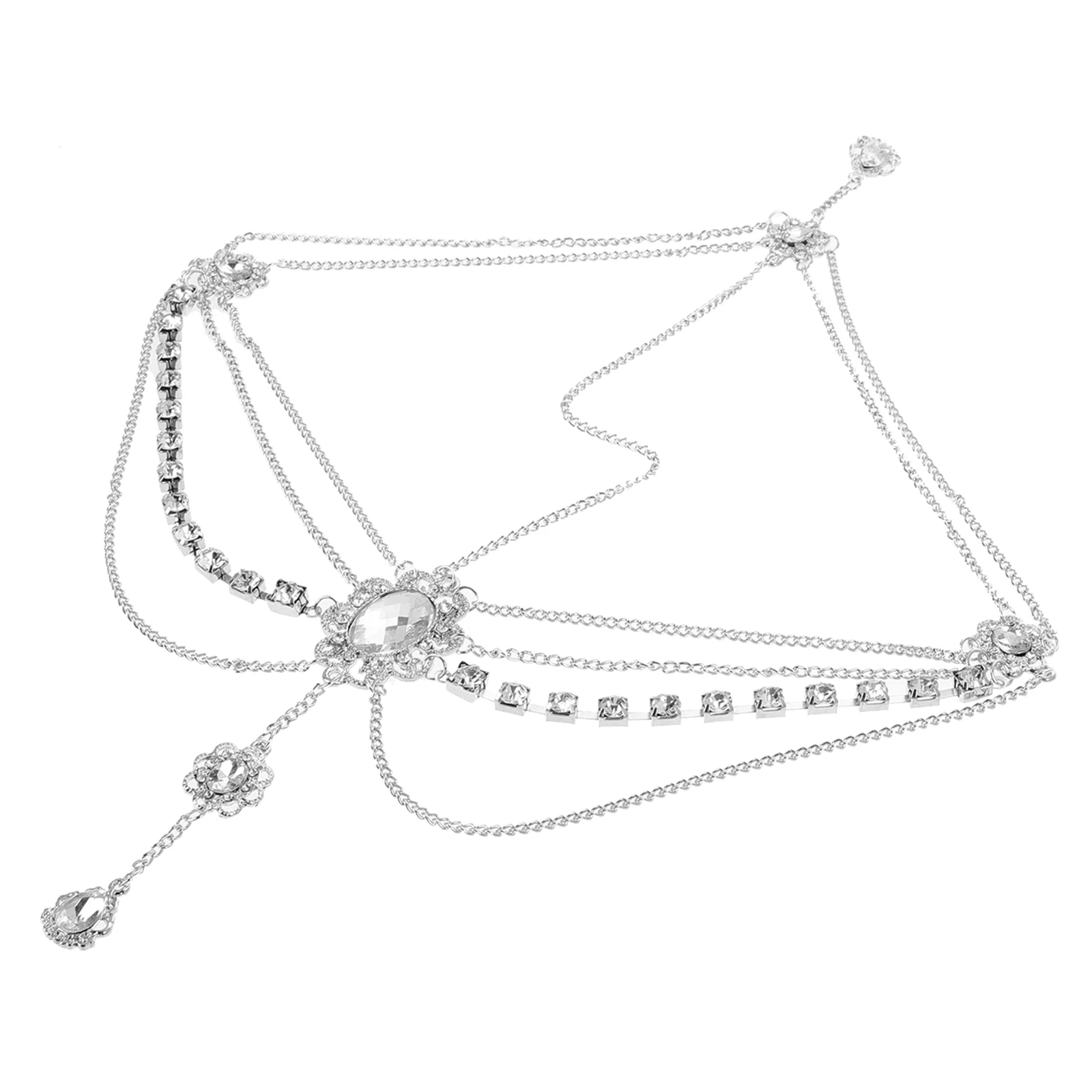 

Elegant Rhinestone Headpiece Bridal Adjustable Hair Jewelry Wedding Party Queen Crown Gold Tiara Women Masquerade Mask Dangling