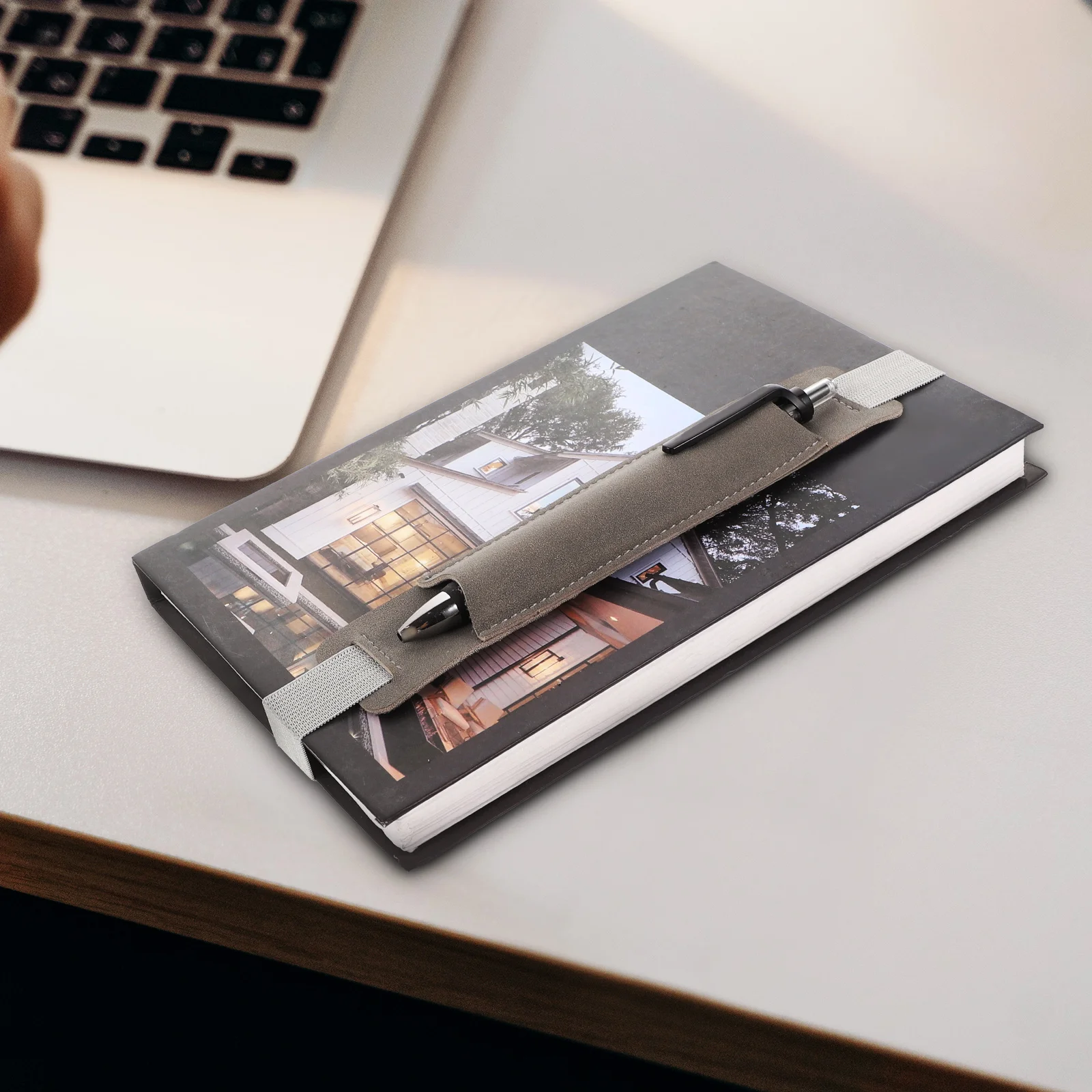 

3 Pcs Case Vintage Elastic B Covers Notebook Fountain Holders Pen Protective Covers Protective PU Sleeves Black Gray Dark Blue