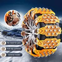 4PCS TPU Car Snow Chains Adjustable Anti-Skid Wheel Tyre Cable Belt Emergency Accessories Anti-skid Tire Chains Snowy Roads