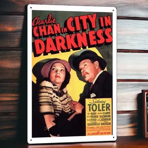 

Charlie Chan in City in Darkness Metal Movie Poster Tin Sign Plaque Film 8"x12"