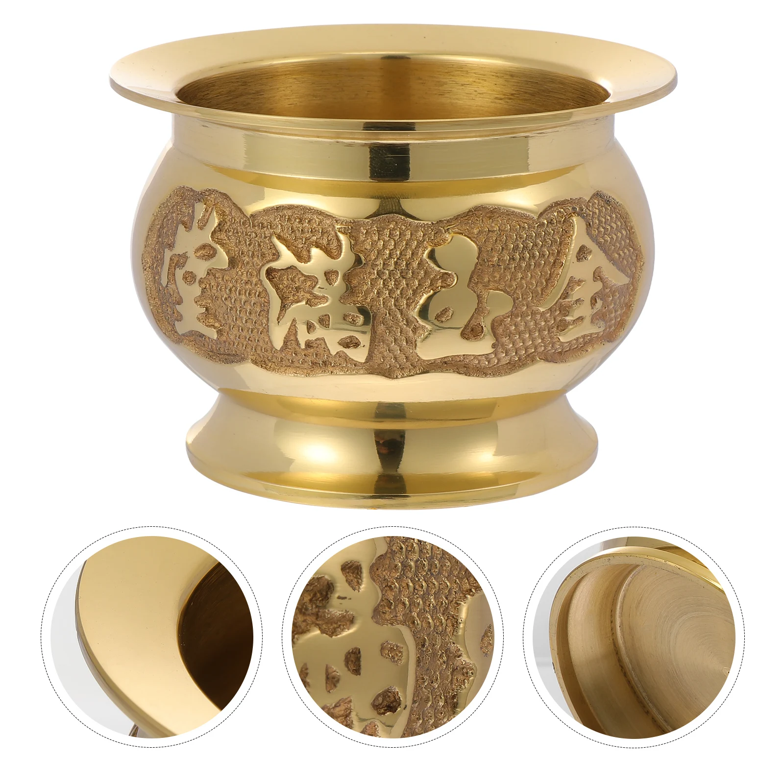 

1pc Copper Incense Retro Incense Burner Bowl Shaped Home Supply Decor Supply Aroma Warmer Comfortable