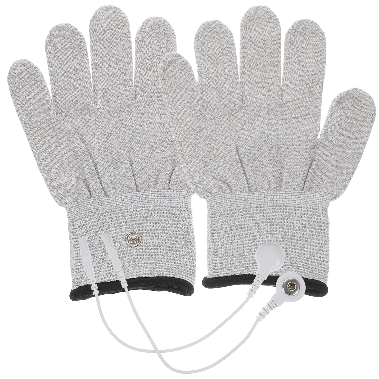 

2pcs Electric Therapy Gloves Durable Premium Material Flexible Bladder Silver Fiber Conductive Breathable Comfortable Wear XL