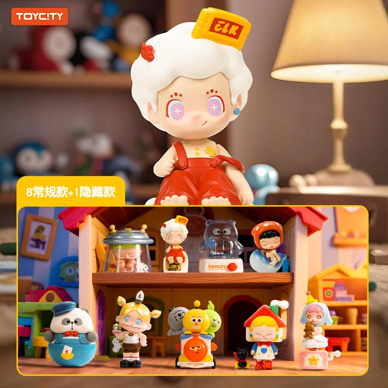 

TOYCITY игрушечный город ретро игрушечный домик слепая коробка модная игрушка ручной работы настольный орнамент детство забавный подарок
