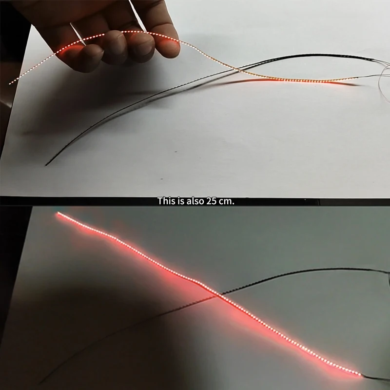 

Independently Developed 0.5mm Wide and 25cm Long Flexible Light Bar Model Modified Into Ambient Light DIY Overall and Splicing