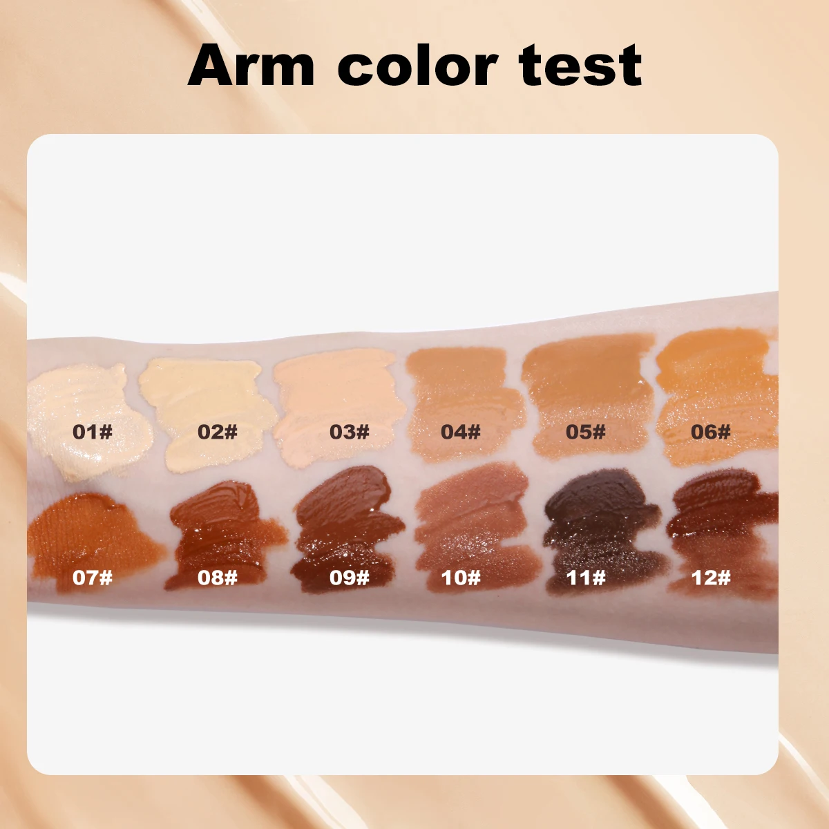 12 Kleuren Matte Vloeibare Foundation Efficiënte Waterdichte Zweetbestendige Concealer Crème Licht Dunne Delicate Vloeibare Foundation Make-Up