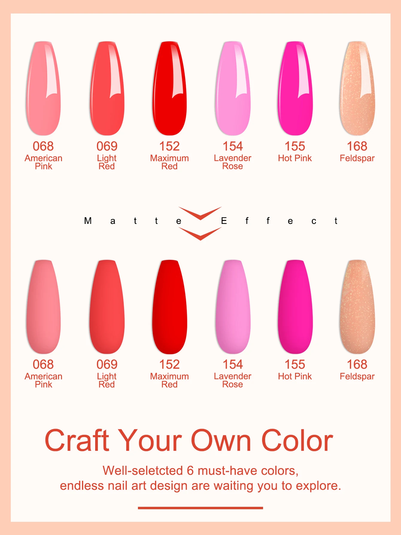 6 قطعة الأحمر الوردي المرجان عيد الميلاد تراجع مسحوق مجموعة سريع الهواء الجاف غمس مسحوق لا UV/LED مصباح لصالون مانيكير مسمار الفن #2