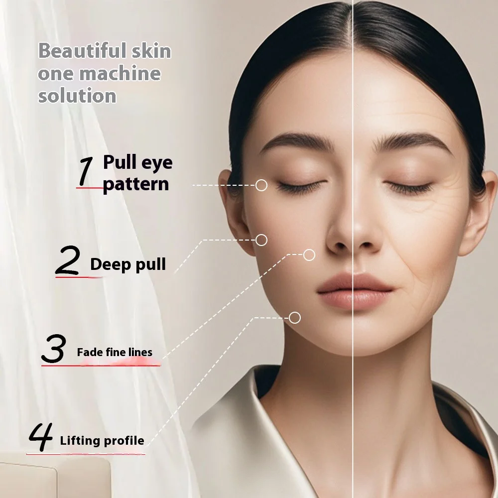 Massaggiatore facciale EMS con impulso a bassa frequenza: dispositivo ricaricabile rassodante e modellante a forma di V per la cura degli occhi e il lifting del viso