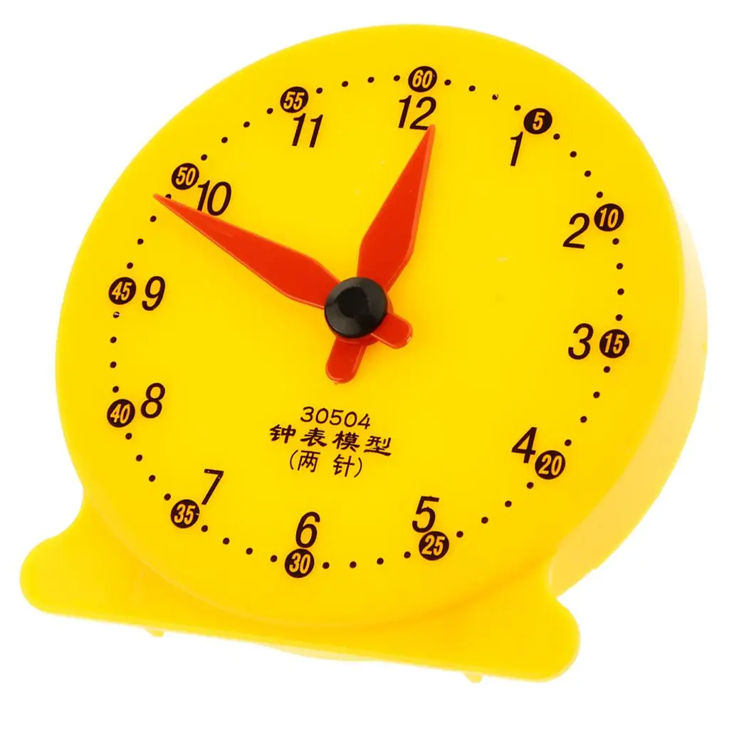 Clock Models Math Teaching Materials Time Clock Supplies Yellow