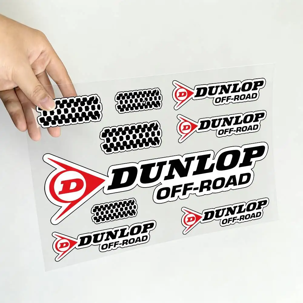 FOR DUNLOP Fashion Universal Scratch Resist Reflective Waterproof Stickers For Auto Motorcycle Helmet Mug Refrigerator