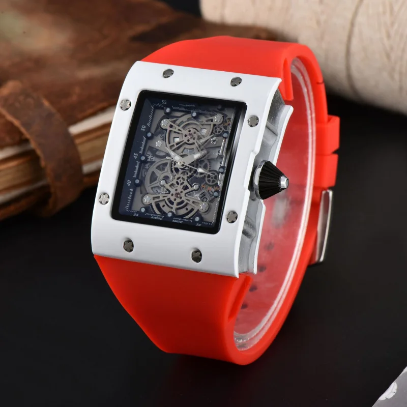 Orologio meccanico a bilanciere imitazione da uomo cavo del commercio estero Orologio semplice ed elegante e versatile Orologio al quarzo casual da uomo