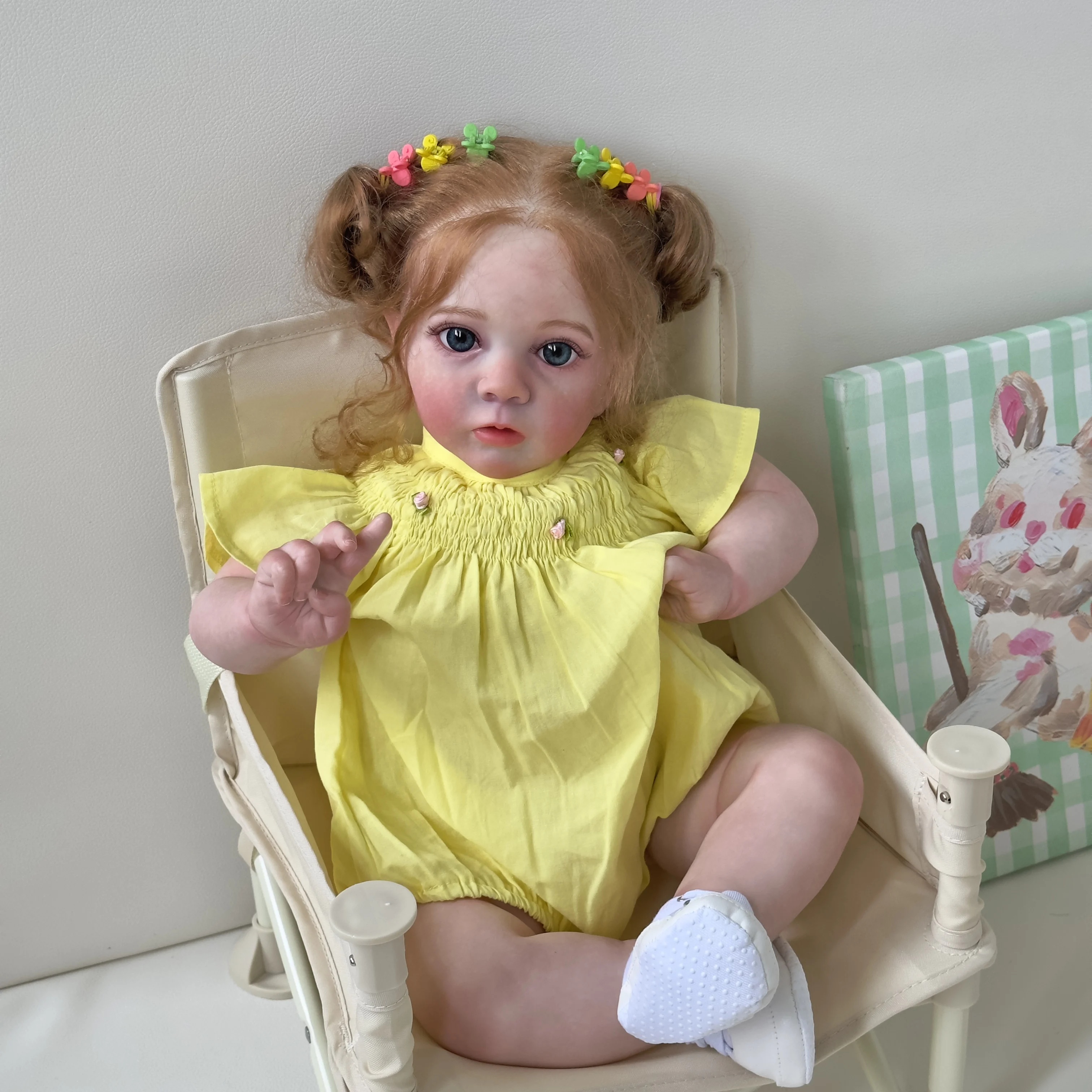 NPK 60CM Reborn Toddler Girl Doll Missy Real Picture 3D Skin Multiple Layers Painting Visible Veins High Quality Doll