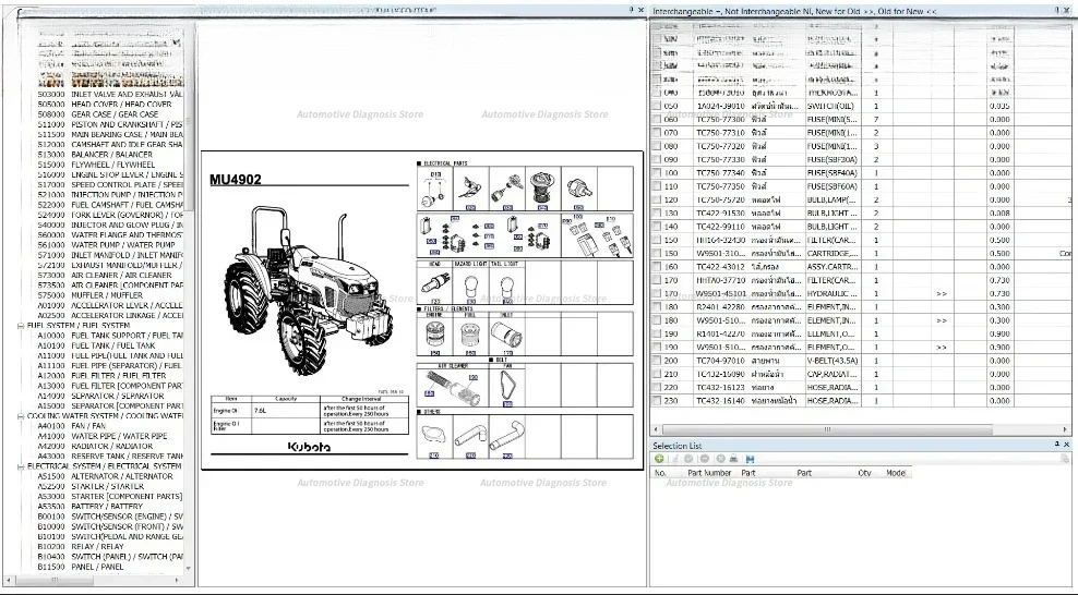 Kubota KAI Spare Parts Catalog 2021