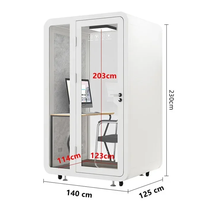 Manufacturer's Removable Soundproof Booth Office Soundproof Silent Cabin For Office Privacy Space