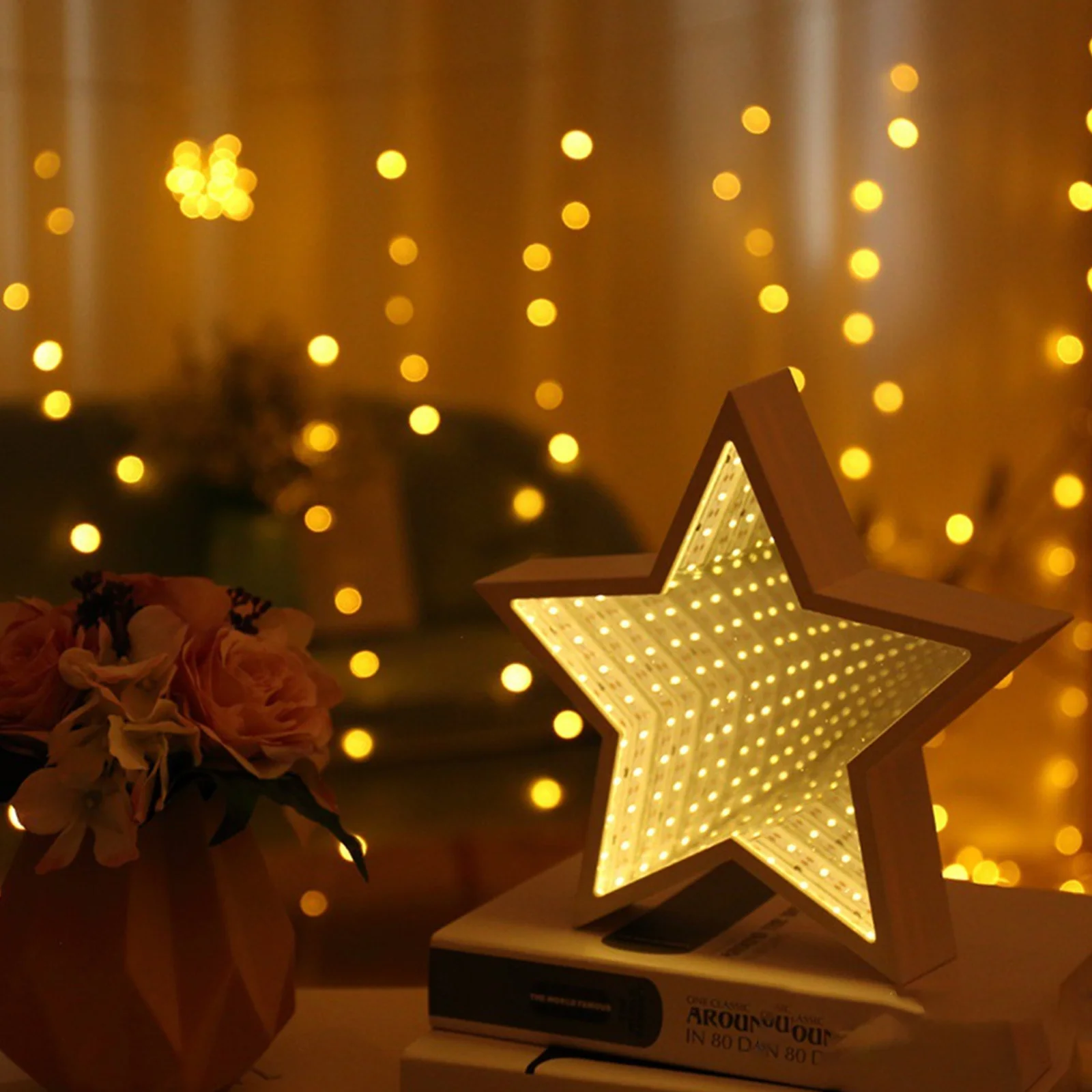 

Star Shaped Led Tunnel Light Night Lamp For Bedroom Kids Room Home Bar Restaurant Party Christmas Gift Decor