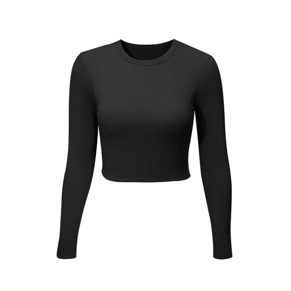 Slim Fit Sport Top Women Long Sleeve Yoga Shirt Breathable Gym Fitness Running Quick Dry Pilates Training Exercise Workout Tee