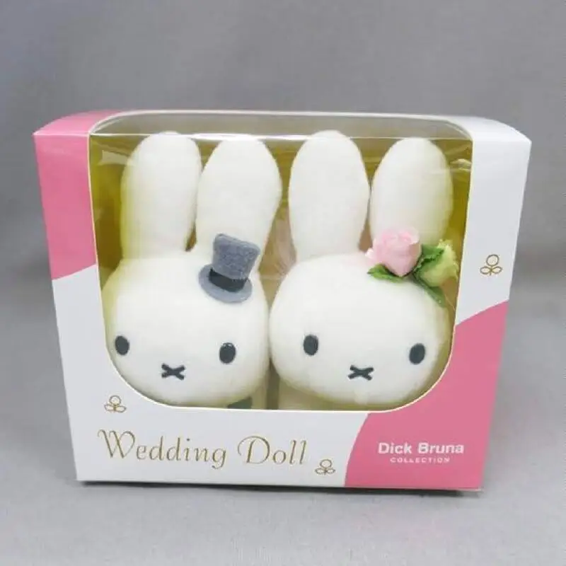Collection Miffy Wedding Plush Doll Kawaii Cartoon Miffy Couple Plush Doll Set Toy Room Decoration Plush Toy Children Gift