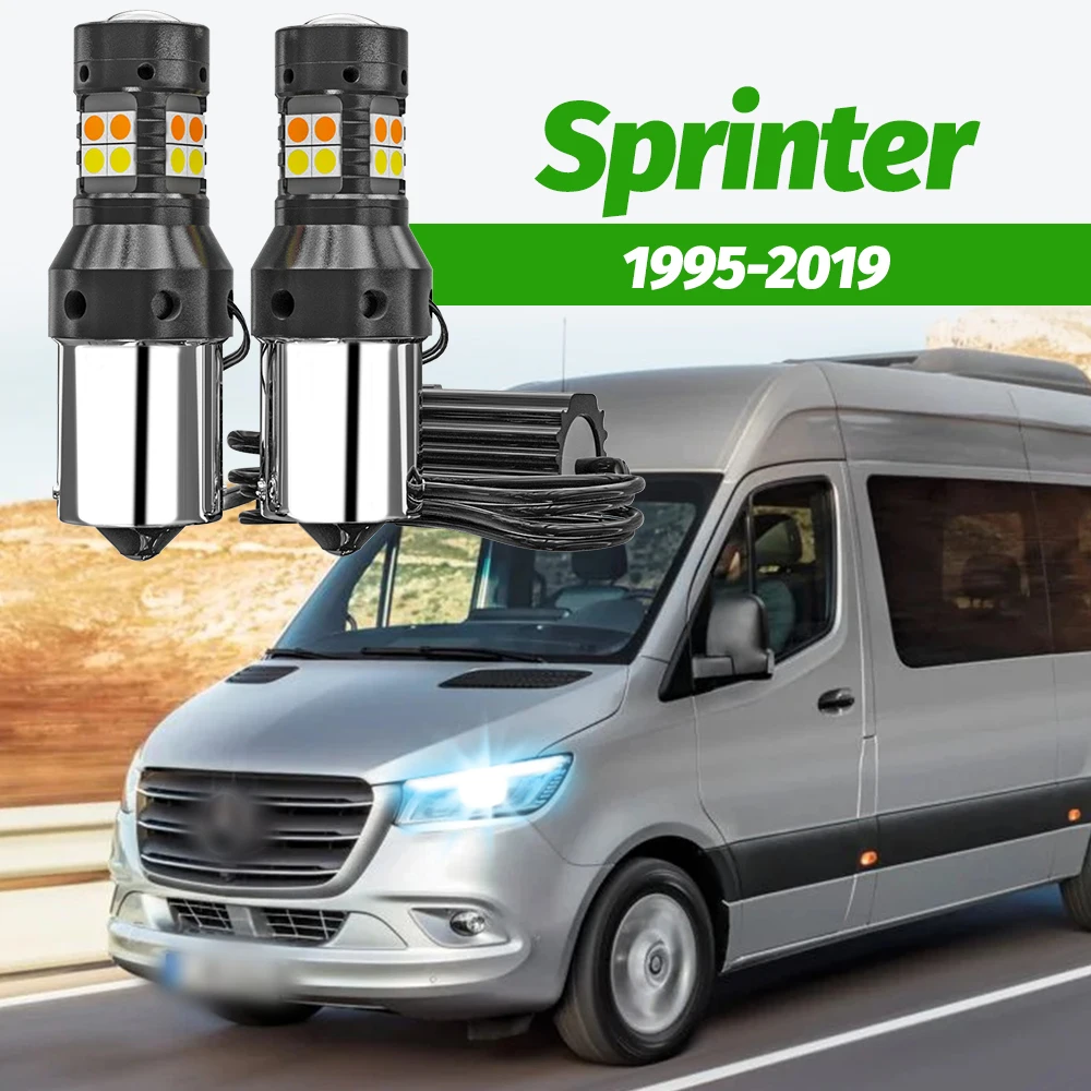 2x איתות כפול מצב + אביזרי תאורת יום LED DRL למרצדס ספרינטר B901 B902 B906 B907 B910 B903 B904 B905