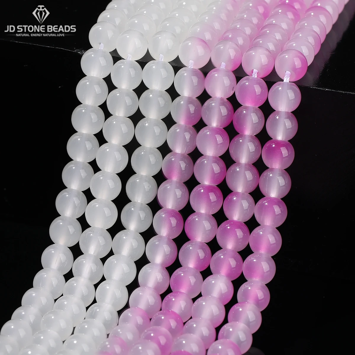 8mm Round Glass Beads Loose Spacer Bead Changing Color Glow In Ultraviolet Light for Jewelry Making Diy Bracelet Accessories