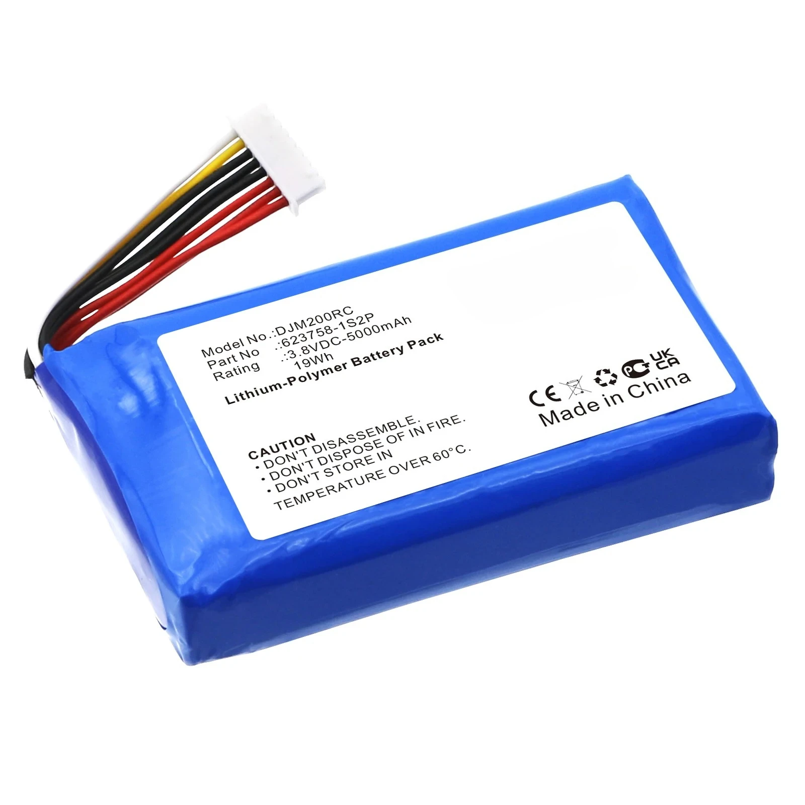5000mAh Remote Controller Battery 623758-1S2P for DJI Mavic 2 Pro Remote Control +TOOL.--3.8V--Li-Polymer