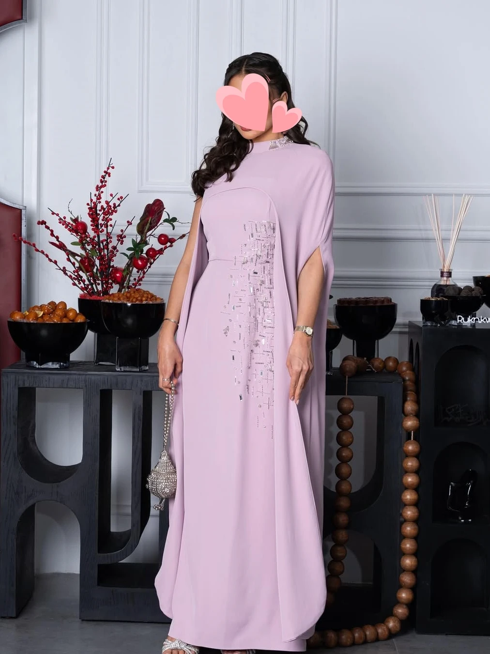 Oisslec Dress Elegant Vintage Sweet Pink Beads Cape Crystal New Customized Formal Occasion Prom Dress Evening Party Gowns