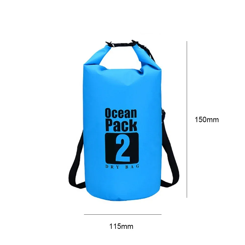 كيس جاف مقاوم للماء من كلوريد البولي فينيل ، كيس ماء عائم ، كيس تخزين للتخييم ، مناسب للقوارب ، صيد الأسماك ، التجديف ، السباحة ، 2 لتر ، 3 لتر ، 5 لتر ، 10 لتر