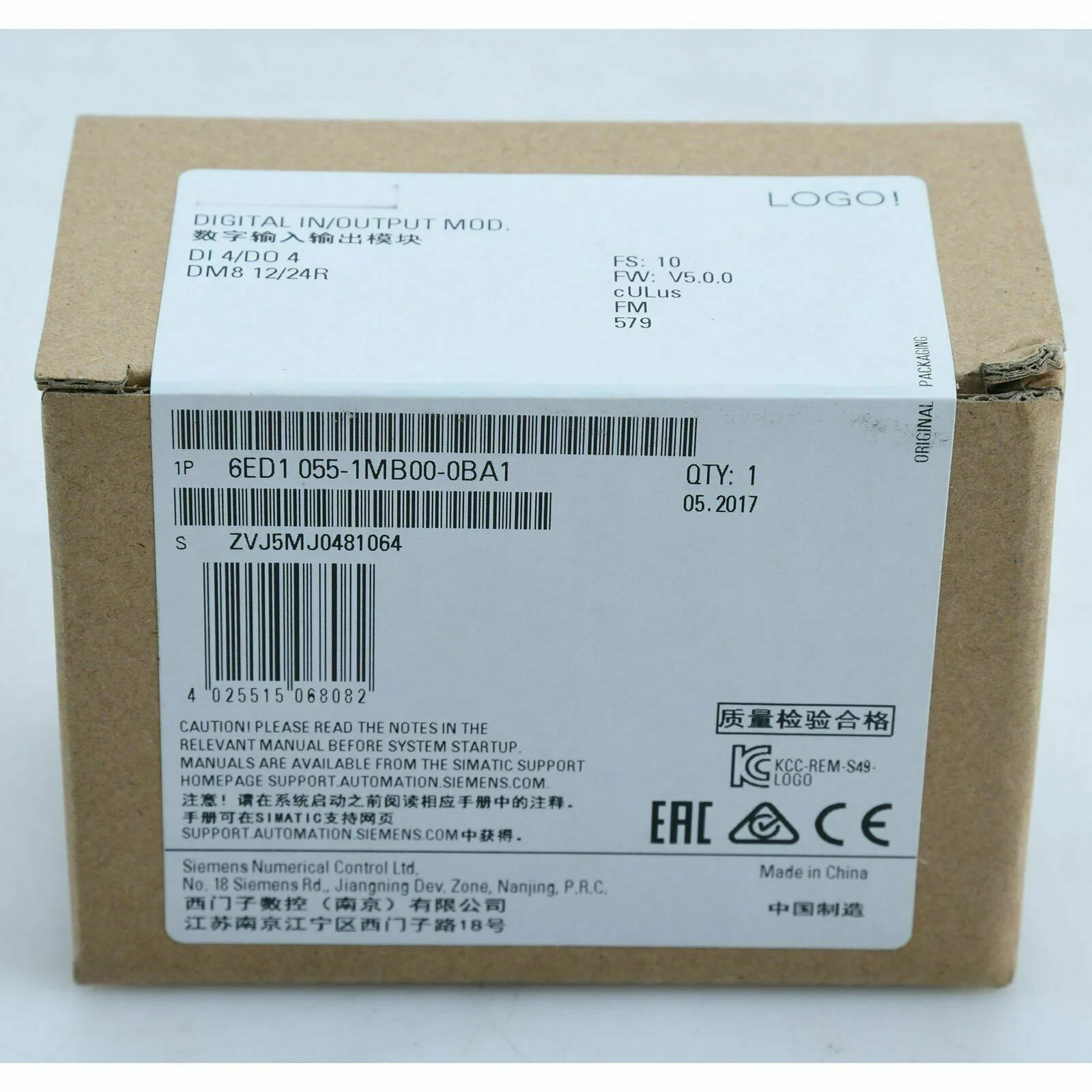 

1PC New Original PLC DM8 12/24R LOGO 6ED1055-1MB00-0BA1