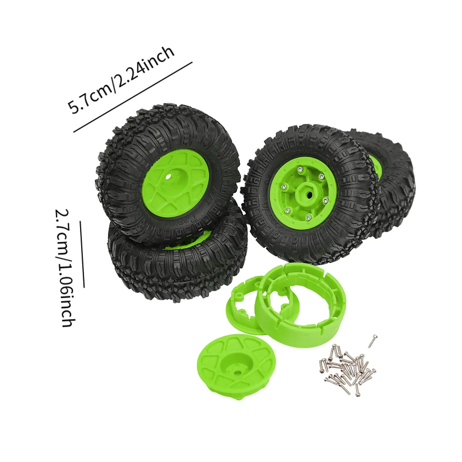 ยางรถ RC Crawler ขนาด 1/18 ยางยางพารา อะไหล่แข็งแรง ชุดประกอบล้อจำลอง สำหรับรถปีนเขา 4WD รุ่น TRX-4M