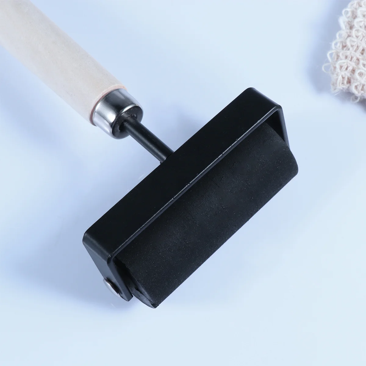 بكرة طلاء خشبية احترافية مقاس M، بكرة حبر متينة سوداء لطباعة الختم، أداة رسم سهلة الإمساك