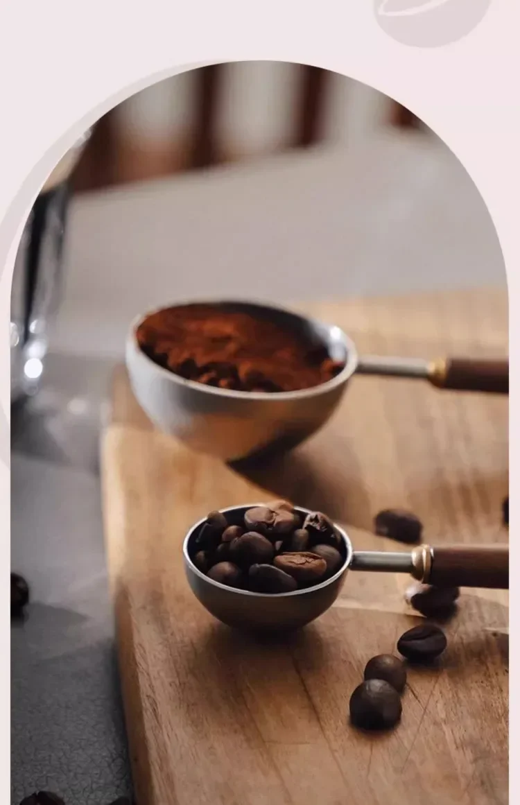 25ml Kaffeelöffel aus Edelstahl mit Holzgriff, Messlöffel aus Walnussholz mit langem Griff, Kaffeelöffel, Café-Dekoration – Detail 7