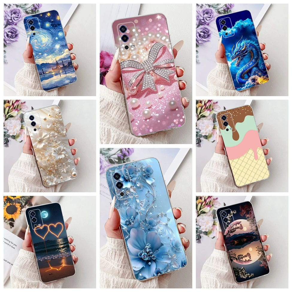 

Прозрачный чехол для Oppo A55 4G CPH2325, милый кот, модные цветы, забавная крутая окрашенная мягкая задняя крышка для Oppo A55, чехол-бампер