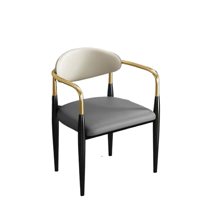 

European Dining Room Furniture Modern Dining Chair Stainless Steel Accent Gold Leg Dining Chair