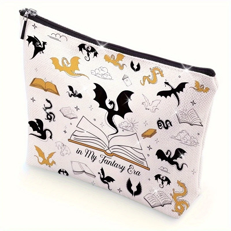 ファンタジードラゴンの化粧ポーチ - 女性用のかわいい多機能ジッパーポーチ、ジュエリー収納バッグ