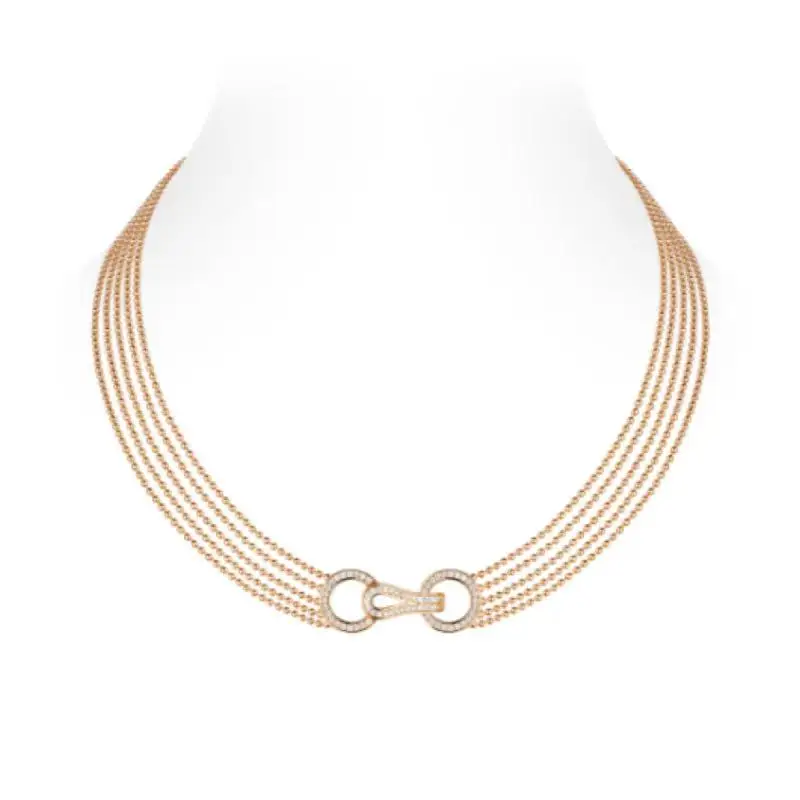 

BELLUX 925 sterling silver Necklace 2025 trend necklaces Bead Chains Multi Layer Necklace woman luxury jewelry Beads necklace