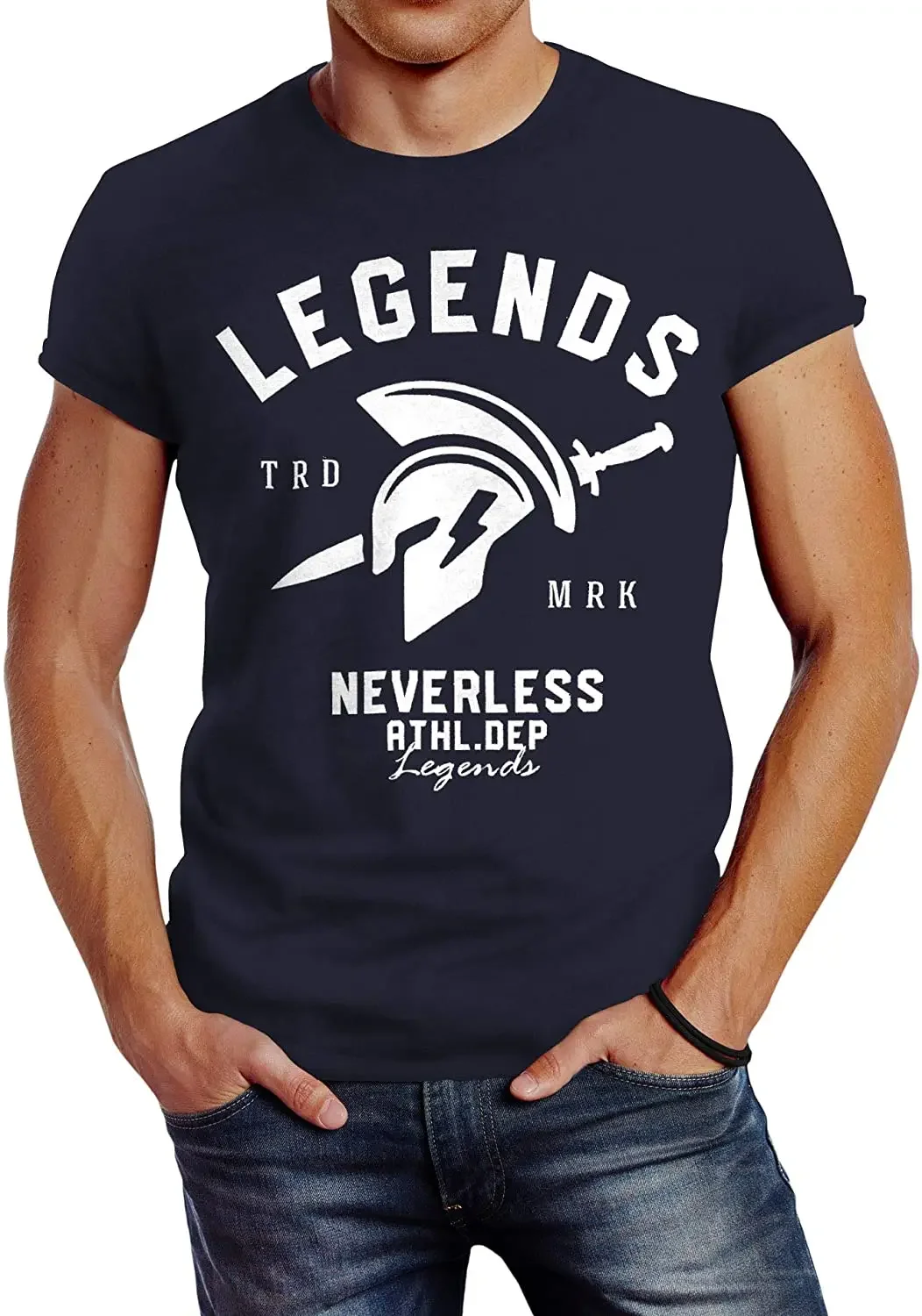

Legends Neverless Spartan Gladiator Gym Fitness Training T-Shirt 100% Cotton O-Neck Short Sleeve Casual Mens T-shirt Size S-3XL
