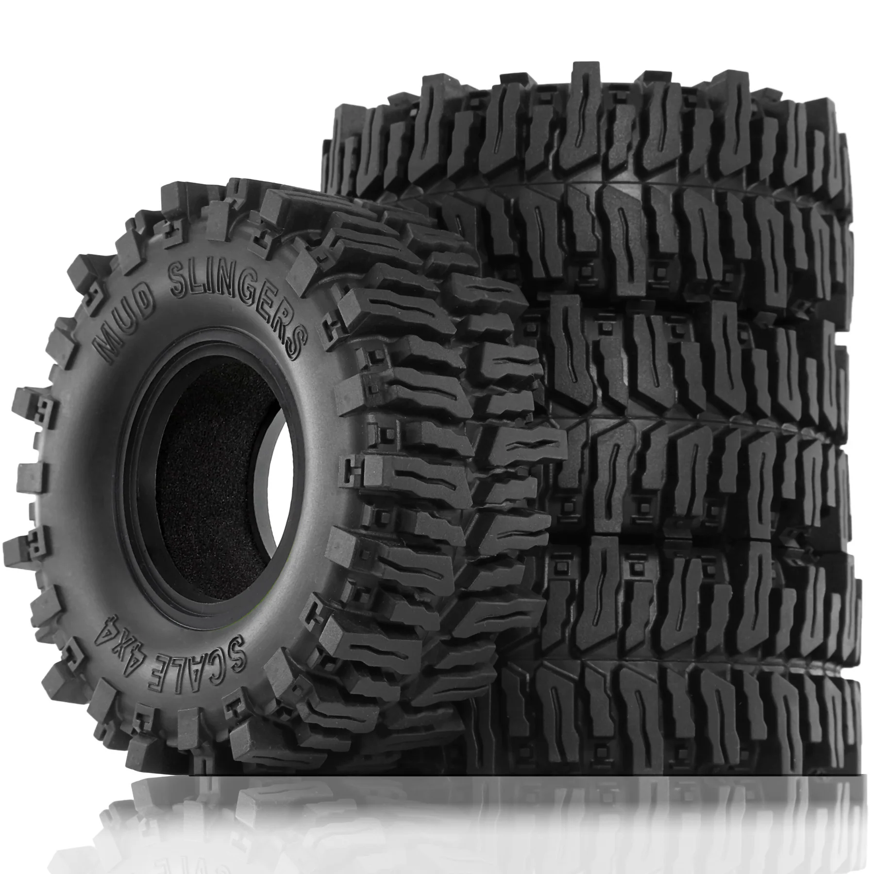 4 قطعة 1.9 ''/2.2'' المطاط الزاحف الإطارات ل 1/10 TRX4 TRX6 محوري SCX10 I II III 90046 AXI03007 Redcat GEN7 GEN8 RC4WD D90