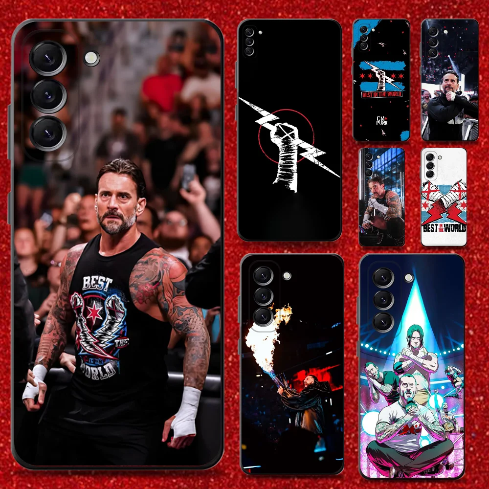 

WWE CM P-Punk Phone Case For Samsung Galaxy A13,A21s,A22,A31,A32,A52,A53,A71,A80,Soft Black Shell